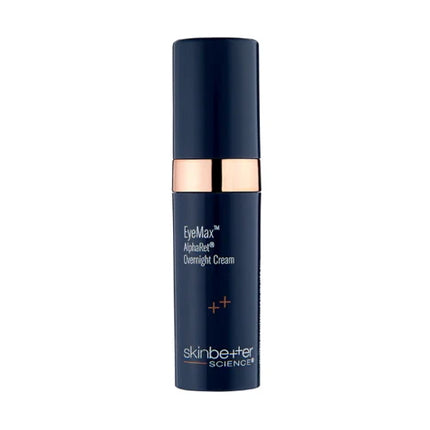 skinbetter EyeMax AlphaRet Overnight Cream navy bottle with rose gold band