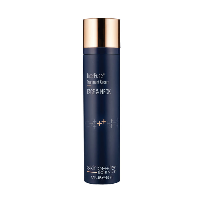 skinbetter InterFuse Treatment Cream FACE & NECK 50 mL dark blue bottle with gold cap