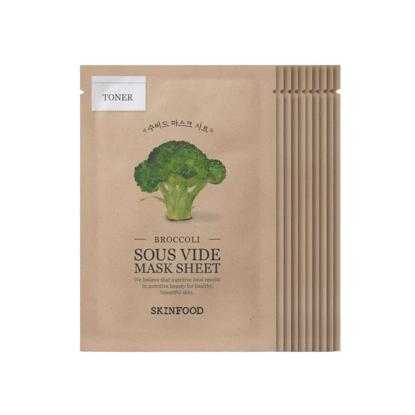SKINFOOD Broccoli Sous Vide Mask Sheet  اقنعة ورقية بخلاصة البروكلي