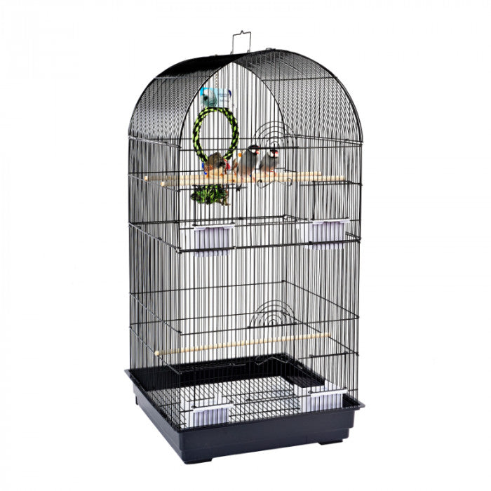 Sky: RC Caracus Cage For Small Birds Black 47x47x92cm
