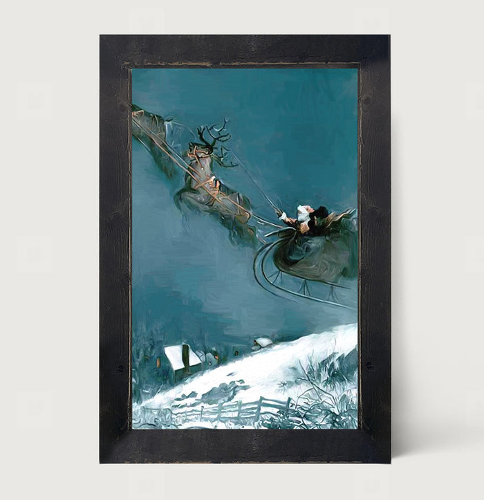 Skyward Santa - Framed art