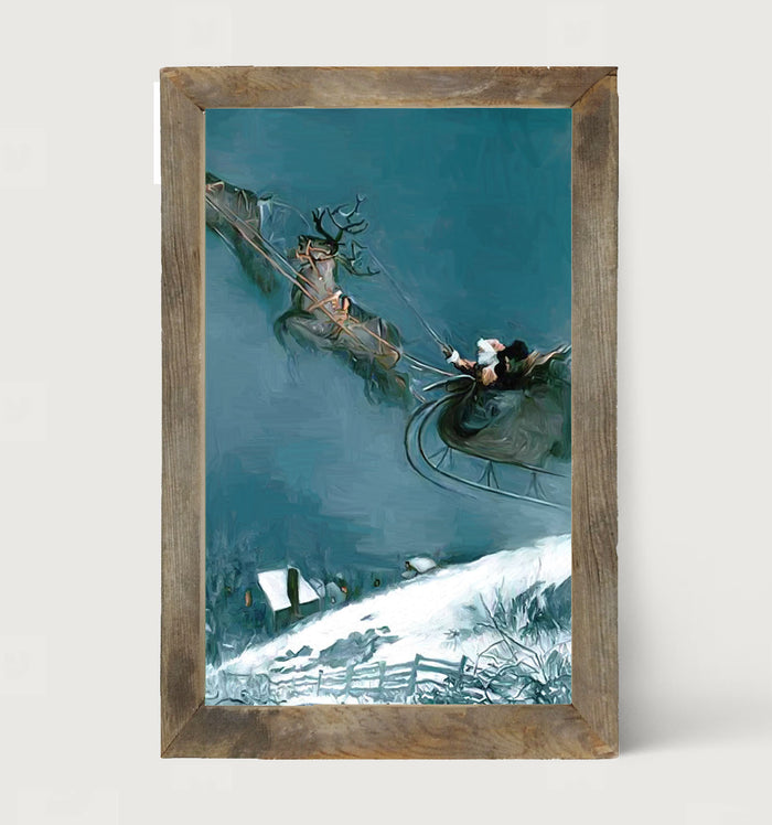 Skyward Santa - Framed art