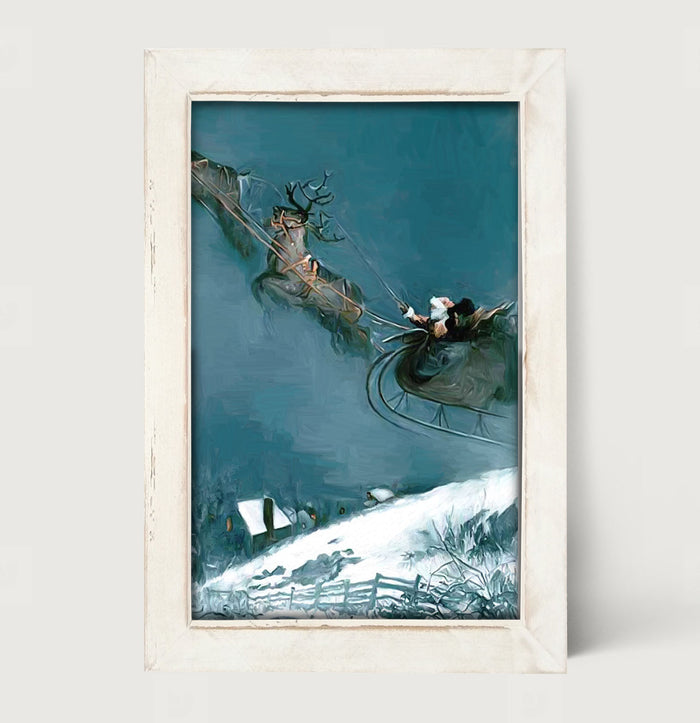 Skyward Santa - Framed art
