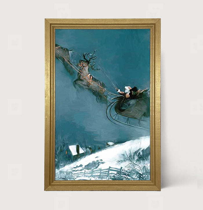 Skyward Santa - Framed art