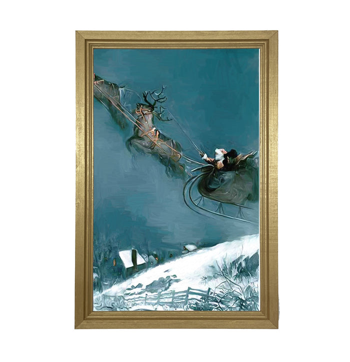 Skyward Santa - Framed art