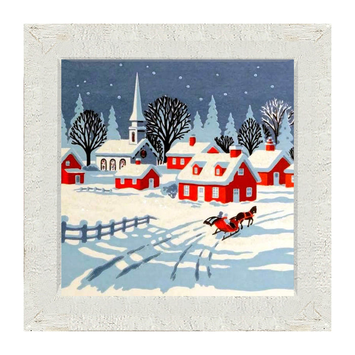 Snowy Town - Framed art