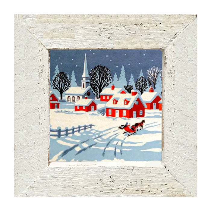 Snowy Town - Framed art