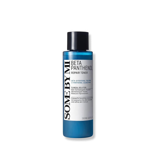 SOME BY MI Beta Panthenol Repair Toner is a hydrating and repairing toner designed to strengthen the skin barrier and soothe sensitivity. Formulated with 10,000 ppm Panthenol and Beta-Sitosterol, it calms irritation and restores balance, while Niacinamide brightens and Ceramide NP helps lock in moisture. A blend of Hyaluronic Acids, Beta-Glucan, and fermented extracts deeply hydrates and supports skin resilience. Gentle yet effective, it’s suitable for all skin types, especially sensitive and we