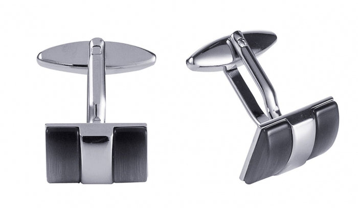Square Black Cat's Eye Cufflinks