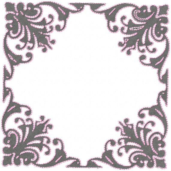 Square Flourish Frame - comes in 4,5,6,7,8,9,and 10 inch sizes