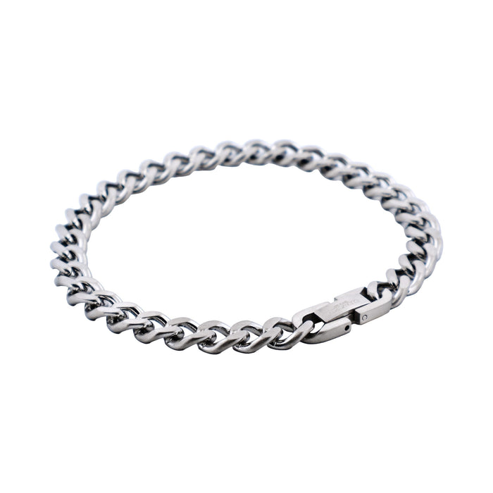 Stainless Steel Classic Curb-Link Chain Bracelet
