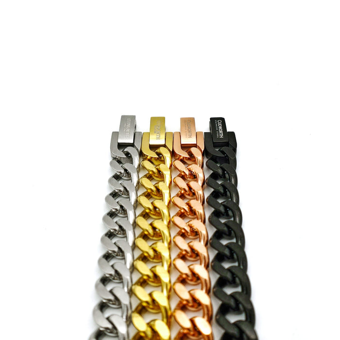 Stainless Steel Classic Curb-Link Chain Bracelet