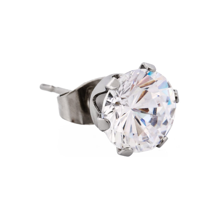 Stainless Steel Earring Cubic Zirconia