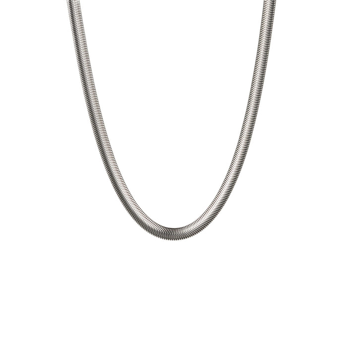 Stainless Steel Flat Snake Chain 4mm (45cm)