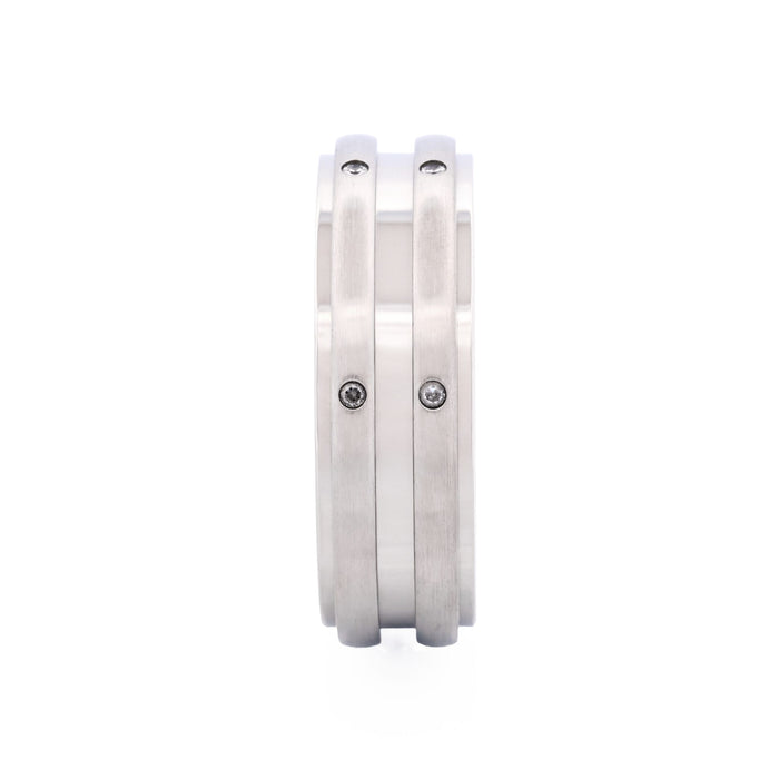 Stainless Steel Ring & Cubic Zirconia Ring