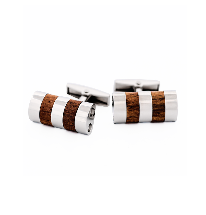 Stainless Steel Wood Cufflinks