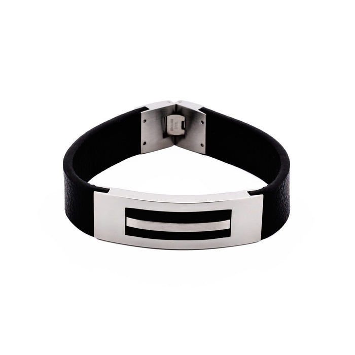 Stainless Steel/Leather Bracelet