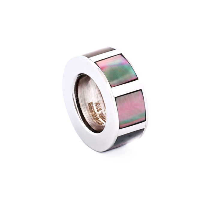 Steel Grey Mother Of Pearl Bead