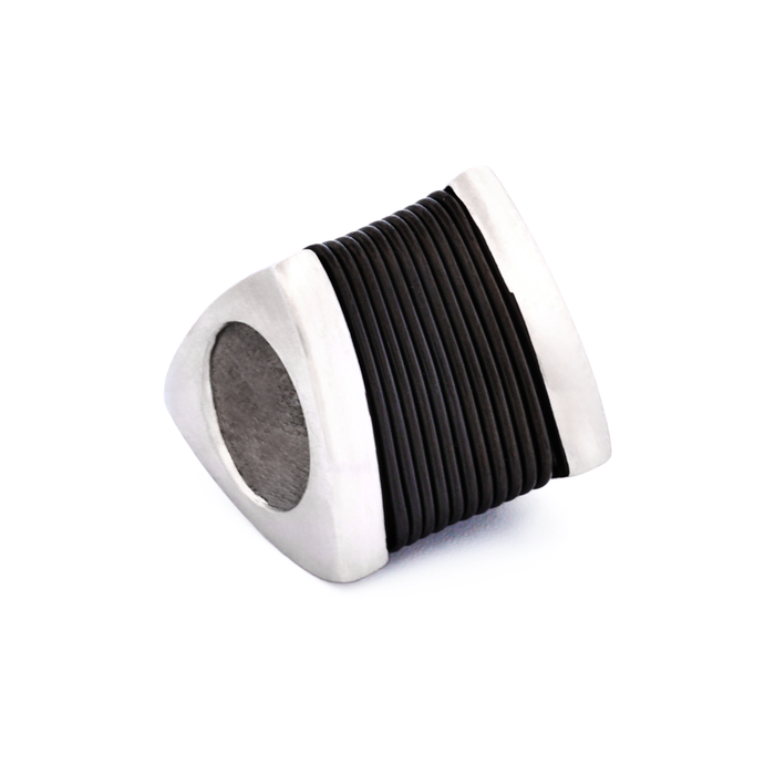 Steel Ion Plated Black Bead