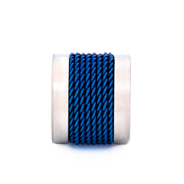 Steel Ion Plated Blue Bead