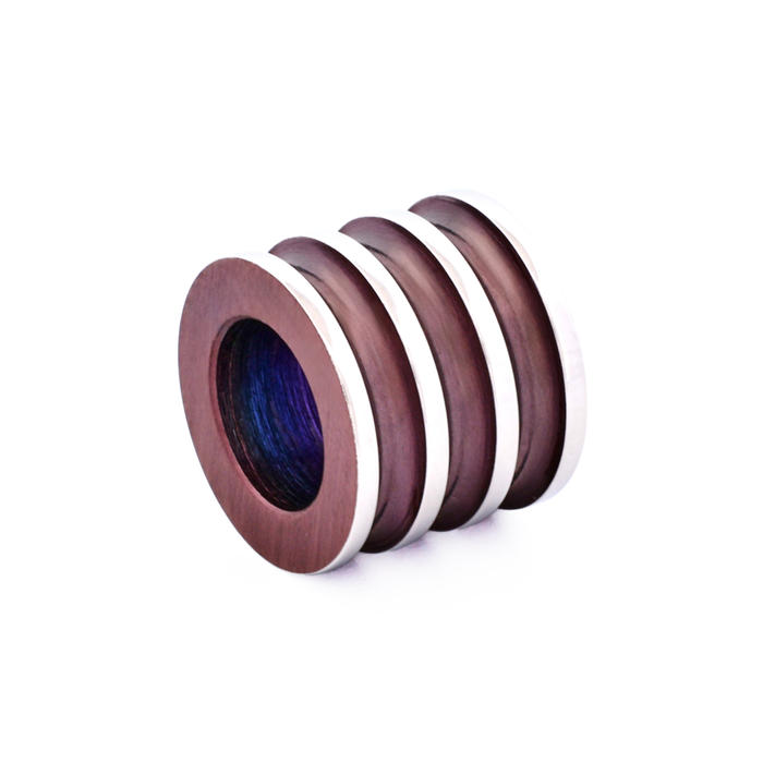 Steel Ion Plated Brown Bead