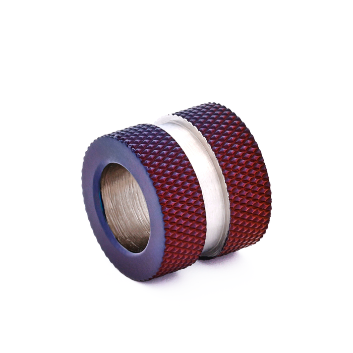 Steel Ion Plated Purple Bead