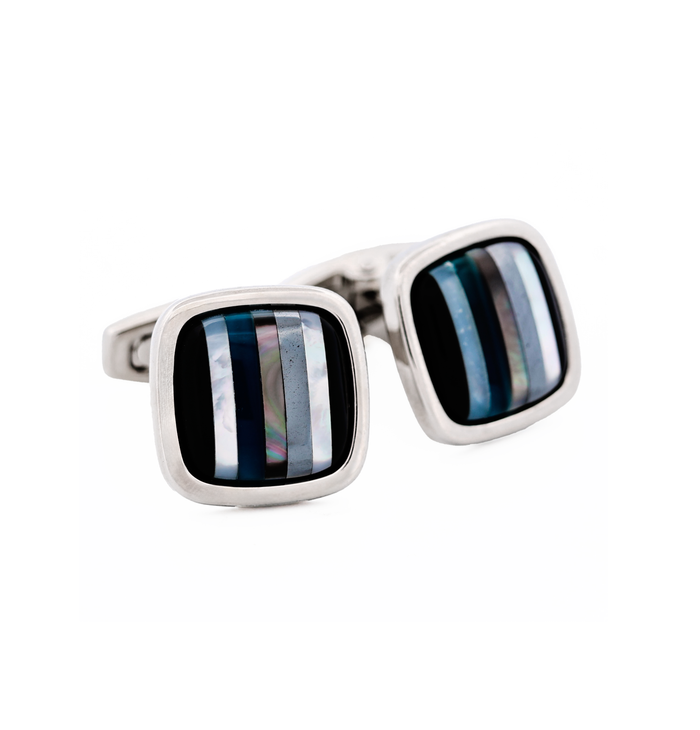Striped Stone Cufflinks