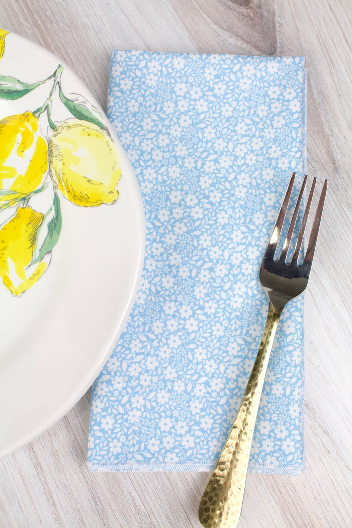 Sweet Nothings Meadow Floral Napkins in Blue