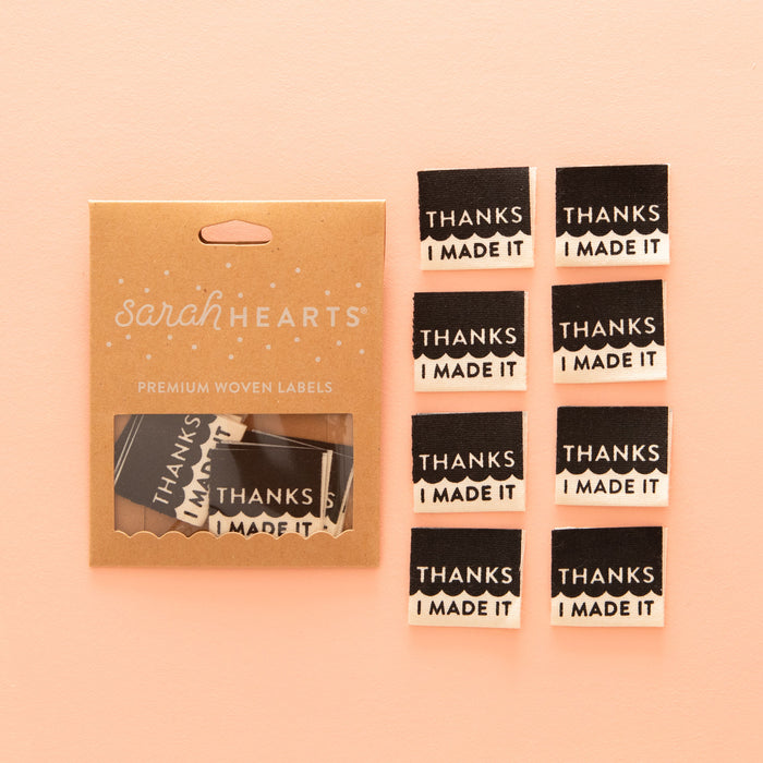 Thanks I Made It Organic Cotton Woven Sewing / Clothing Labels