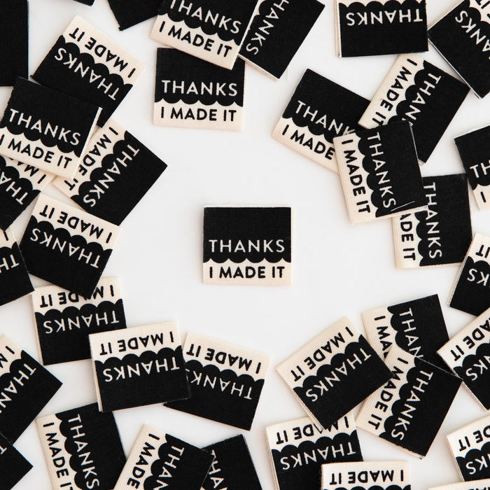 Thanks I Made It Organic Cotton Woven Sewing / Clothing Labels