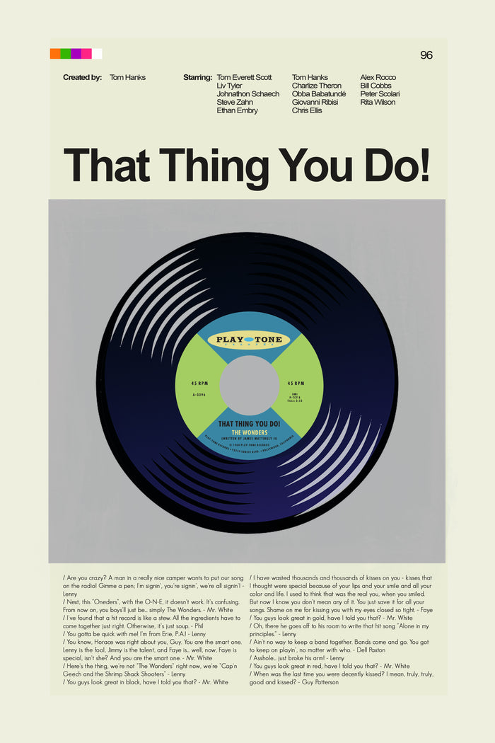 That Thing You Do! Inspired Mid-Century Modern Print | 12"x18" or 18"x24" Print only