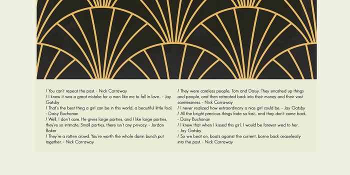 The Great Gatsby - Art Deco Inspired  | 12"x18" or 18"x24" Print only