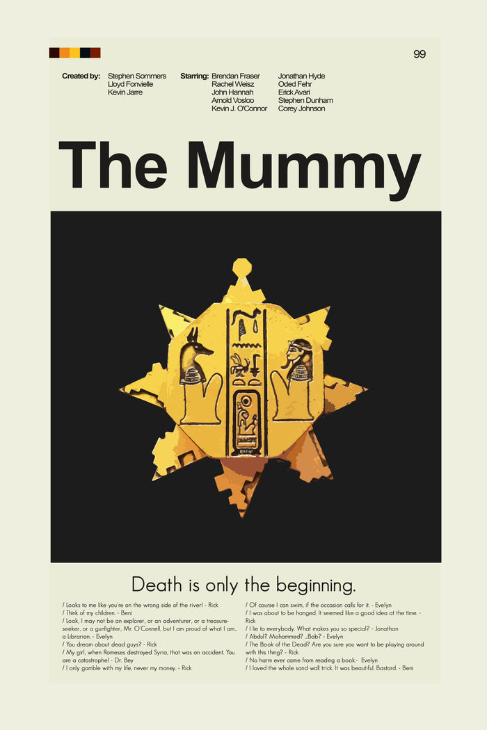 The Mummy Inspired Mid-Century Modern Print | 12"x18" or 18"x24" Print only