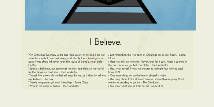 The Polar Express Inspired Mid-Century Modern Print | 12"x18" or 18"x24" Print only