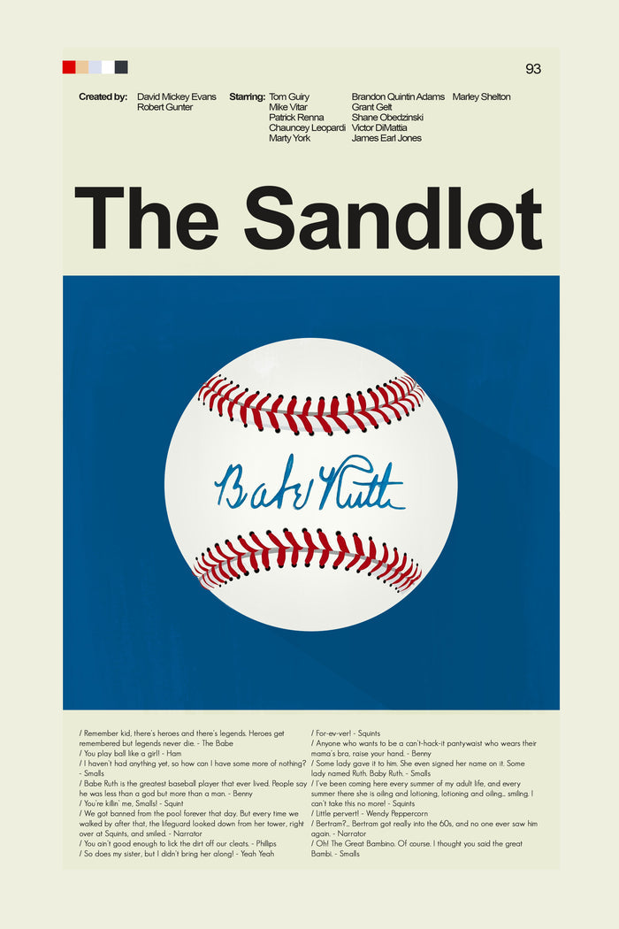 The Sandlot Inspired Mid-Century Modern Print | 12"x18" or 18"x24" Print only