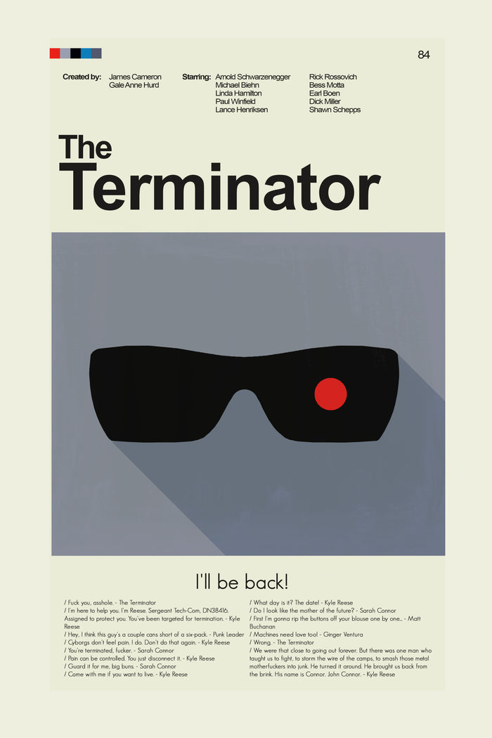 The Terminator Inspired Mid-Century Modern Print | 12"x18" or 18"x24" Print only