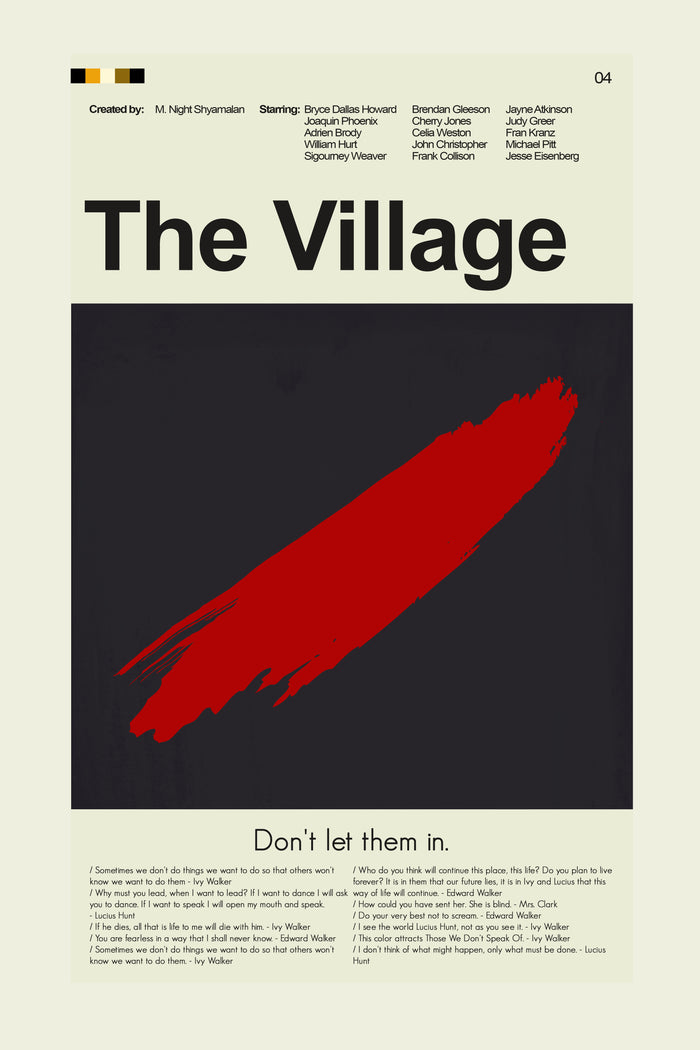 The Village - Red smear | 12"x18" or 18"x24" Print Only