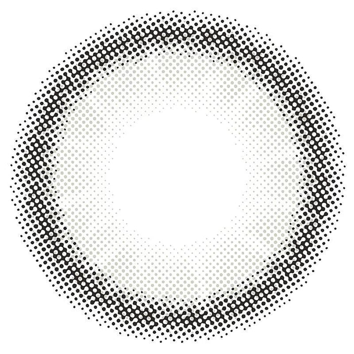 Design of the Topards 1-Day Grege Quartz (10pk) prescription coloured contact lens from Eyecandys on a white background, showing the fine pixel detail and enlarging limbal ring.