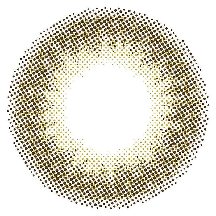 Design of the Topards 1-Day Twin Topaz (10pk) prescription coloured contact lens from Eyecandys on a white background, showing the fine pixel detail and enlarging limbal ring.