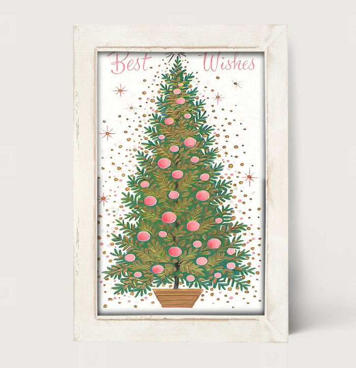 Tree pink ornaments - Framed art