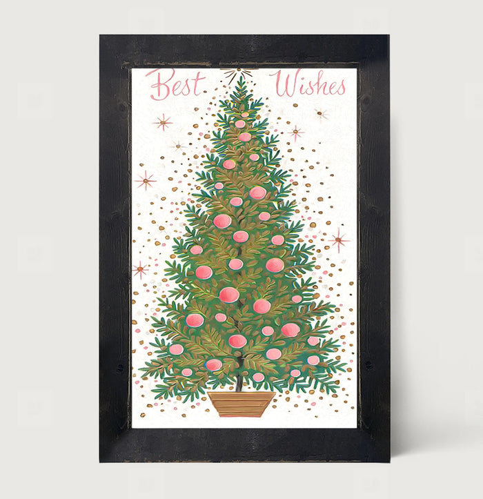 Tree pink ornaments - Framed art