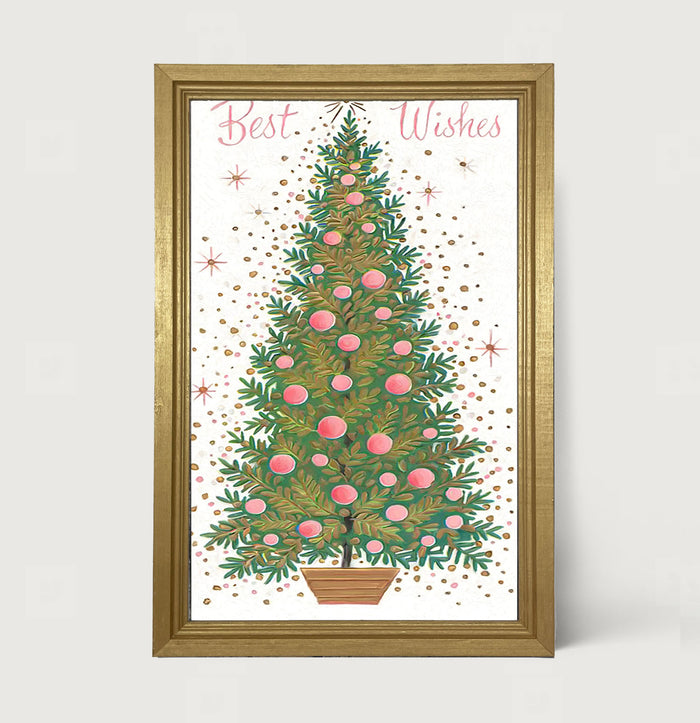 Tree pink ornaments - Framed art