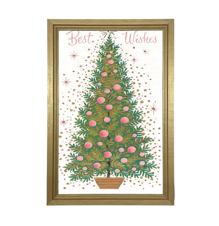 Tree pink ornaments - Framed art