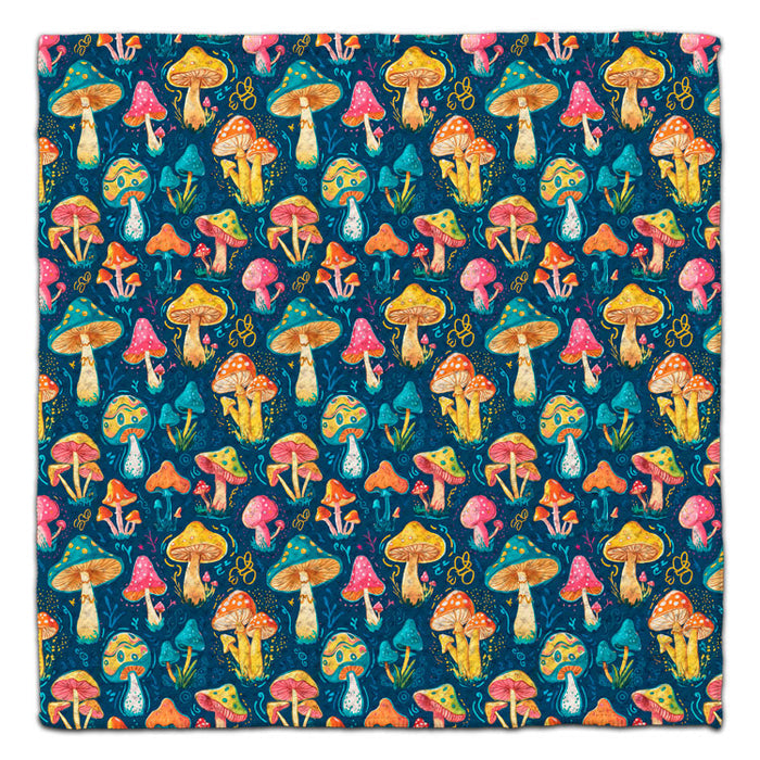 Trippy Mushrooms Waffle Weave Washcloth