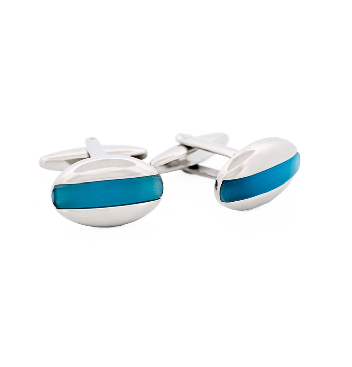 Turquoise Cat's Eye Cufflinks