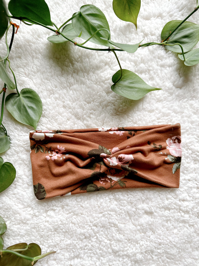Twistband - Brown Floral