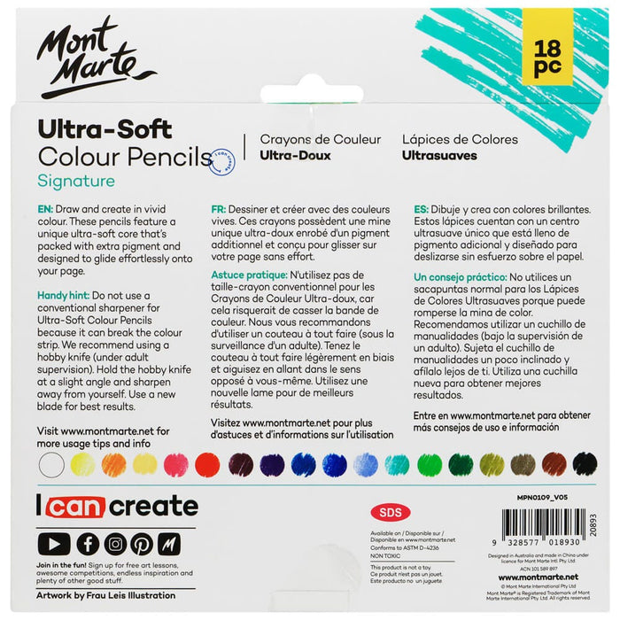 Ultra-Soft Colour Pencils Signature 18pc