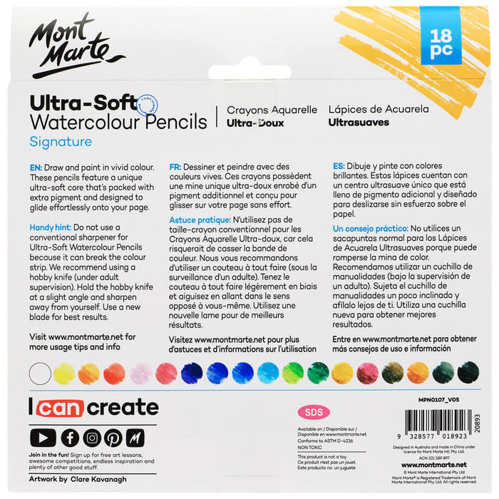 Ultra-Soft Watercolour Pencils Signature 18pc