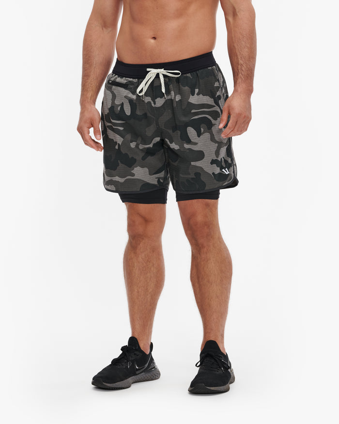 VUORI STOCKTON SHORT 6.5" - LINED - GREY CAMO