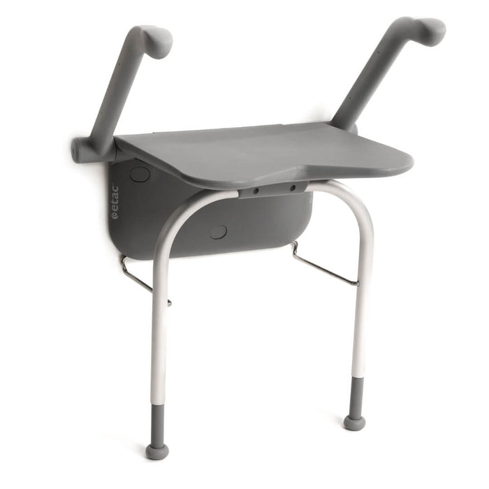 Grey / Seat with arm supports and supporting legs